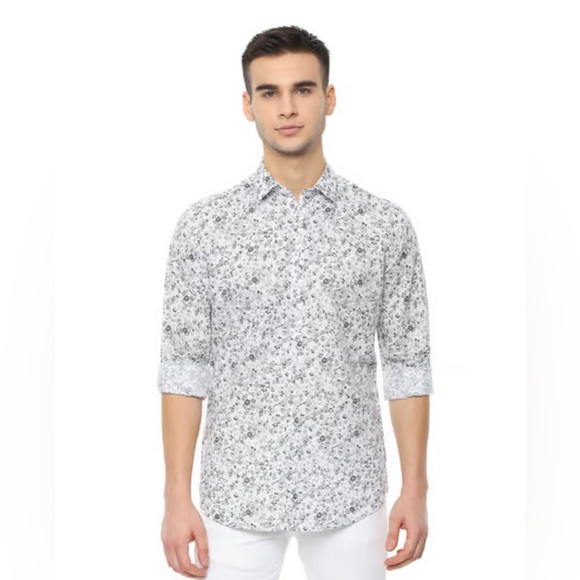 Van Heusen Other - Van Heusen RT: $56 White Floral Print Men's White Shirt size XXL 100% Cotton